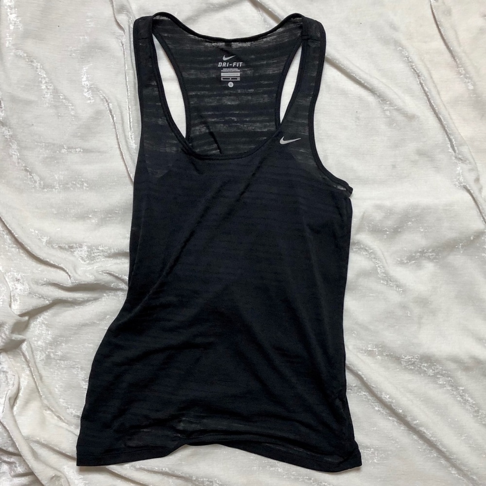Black Nike Sheer Dri-Fit Tank Top